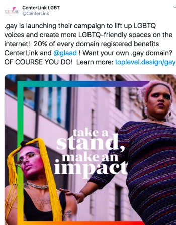 Screen capture of CenterLink's social media post quoted above.