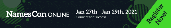 NamesCon Online 2021; January 27 to January 29