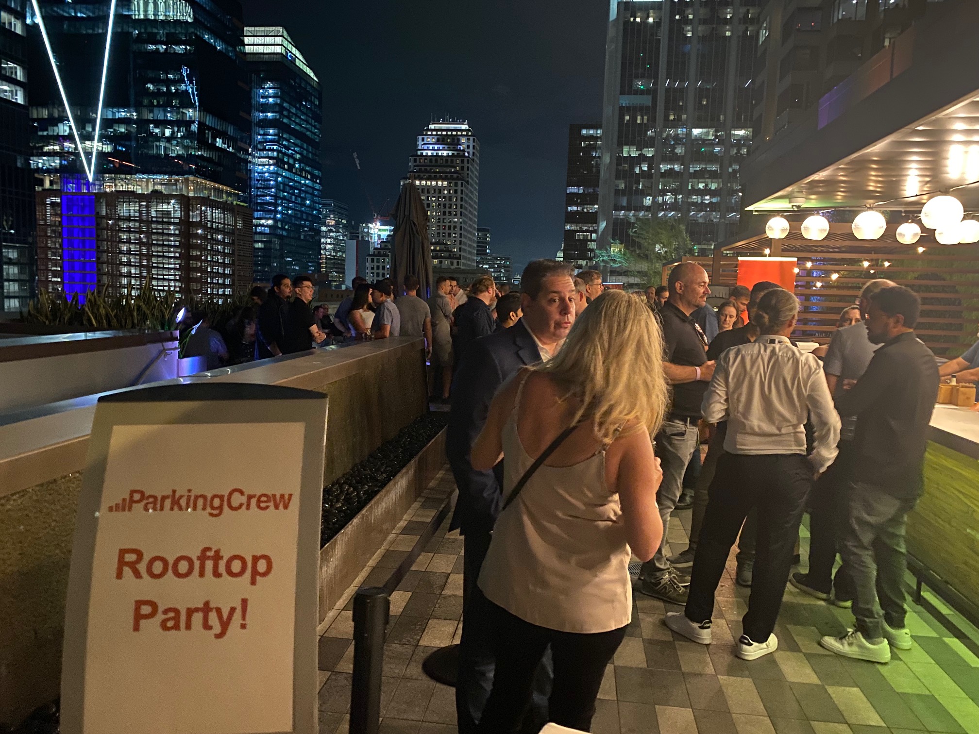 ParkingCrew hosting party at the rooftop